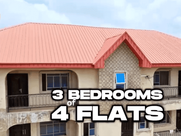 A 3 bedroom of 4 flats in Ibadan