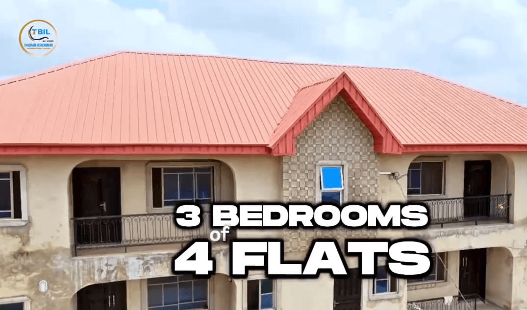 A 3 bedroom of 4 flats in Ibadan