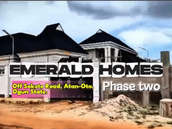 Layout plan of Emerald Estate Phase 2 showing 500SQM and 300SQM plots for sale in Atan-Ota, Ogun State.