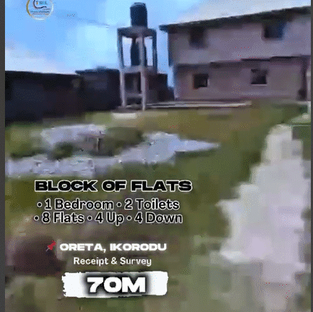 Block of 8 flats in Oreta, Ikorodu